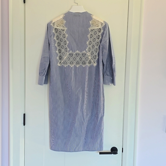 Sandro Paris striped knee-length dress size 2 - Picture 6 of 11